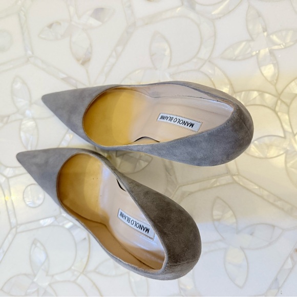 MANOLO BLAHNIK BB 38.5 GRAY SUEDE - Picture 5 of 10